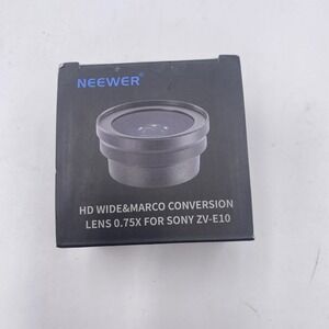 NEEWER LS-30 HD Wide Angle Macro Conversion Lens 0.75X Sony ZV-E10 Black NEW